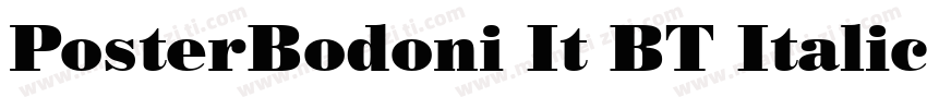 PosterBodoni It BT Italic字体转换
